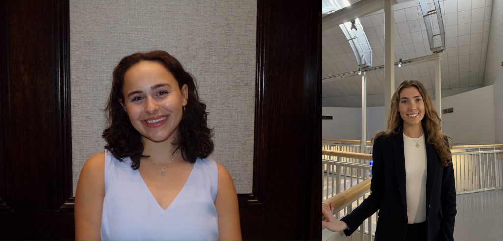 Photo of President/VP Candidates: Venice Montanaro (Left) and Keira Conrad (Right)